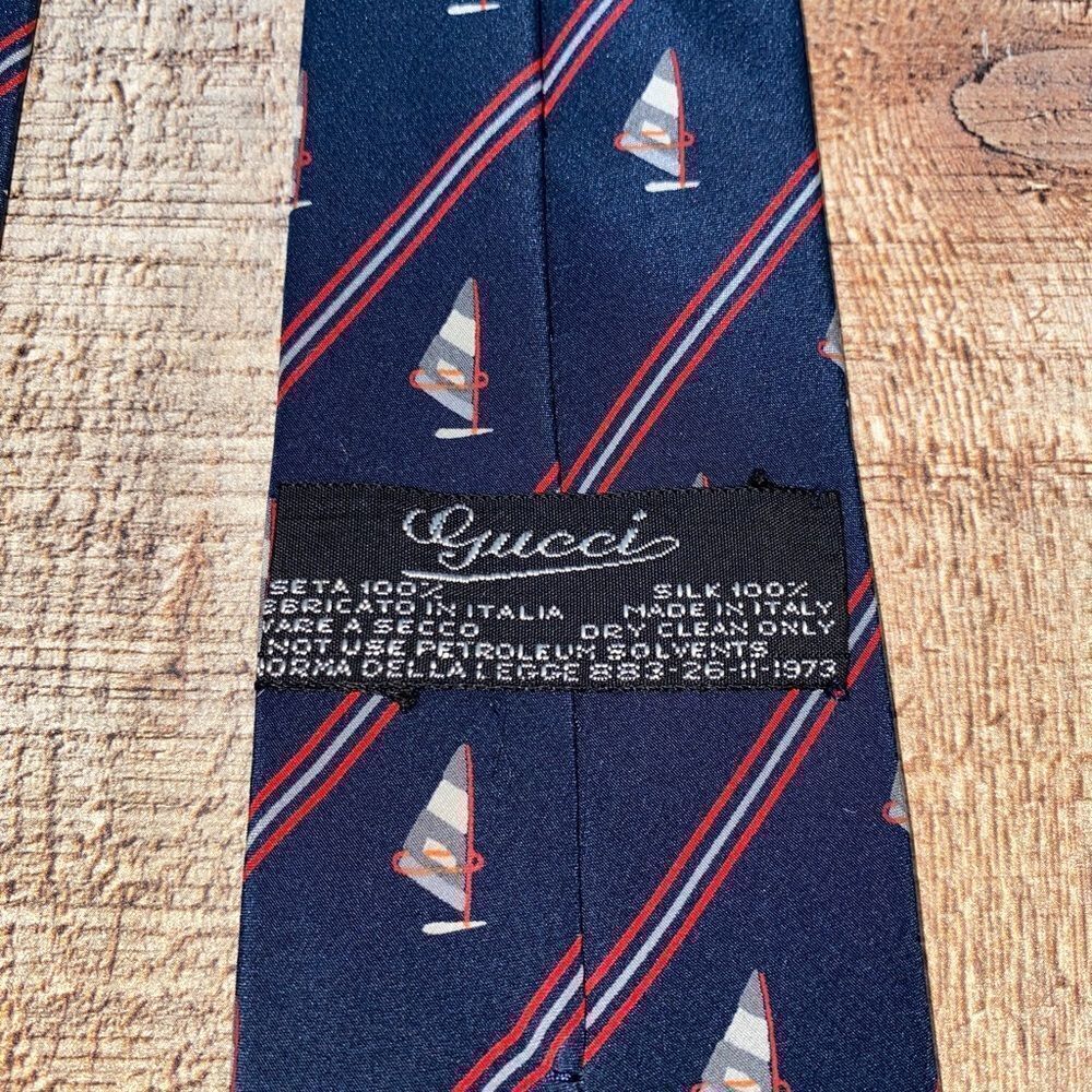 Vintage Gucci yacht boat tie GG - Picture 14 of 15